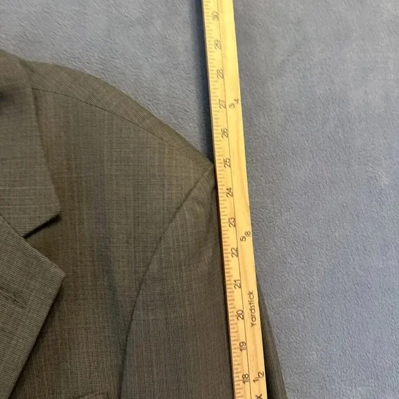 VTG‎ LANDS' END 100% Wool Sport Coat Blazer Jacket Brown Size 44R Made In USA - Picture 6 of 11